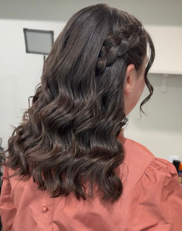 Wedding hair with a braid